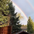 Nach einem kurzen intensiven Schauer zeigten sich dese Regenboge.
